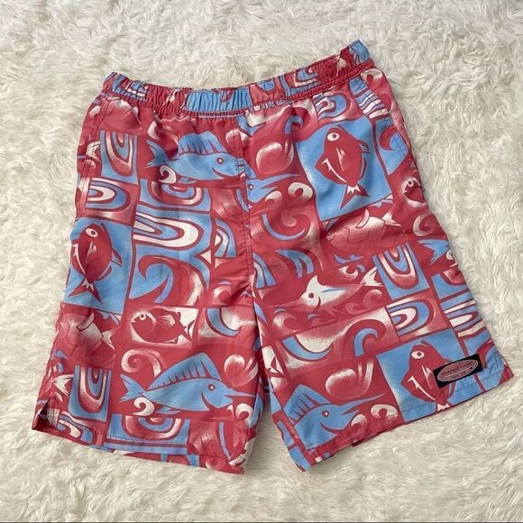 VINEYARD VINES YOUTH BOARDSHORTS SWIM SHORTS FISH PRINT sz LARGE 16-18‎ - Picture 1 of 8